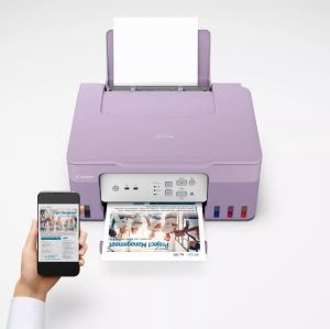 Мастилоструйно многофункционално устройство Canon PIXMA G3430 All-In-One, Purple + Canon Plus Glossy II PP-201, 10x15 cm, 50 sheets